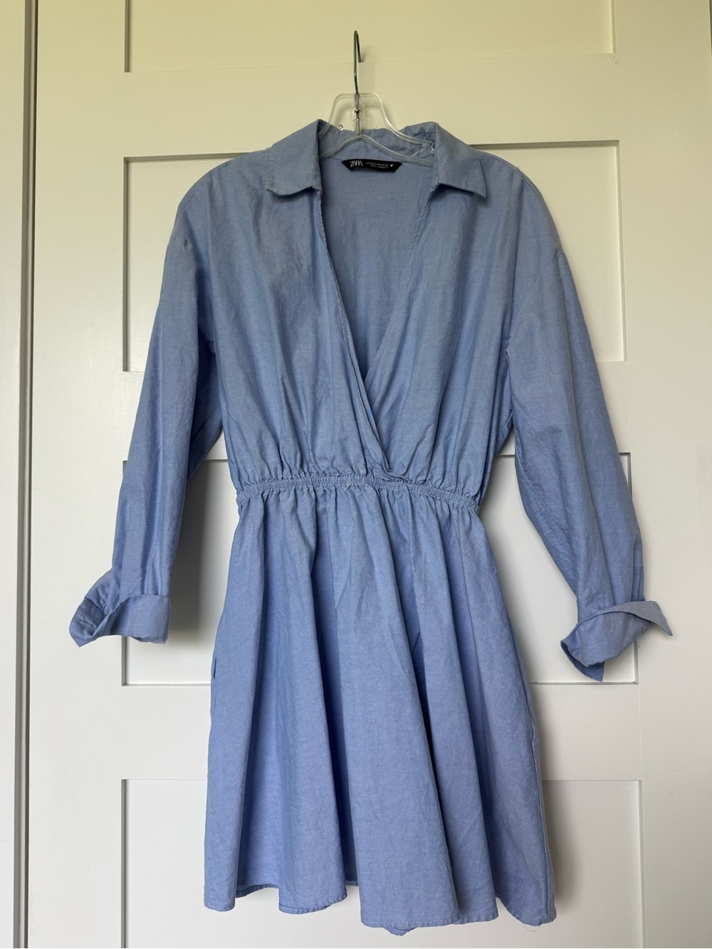 Zara Chambray Shirt Dress
